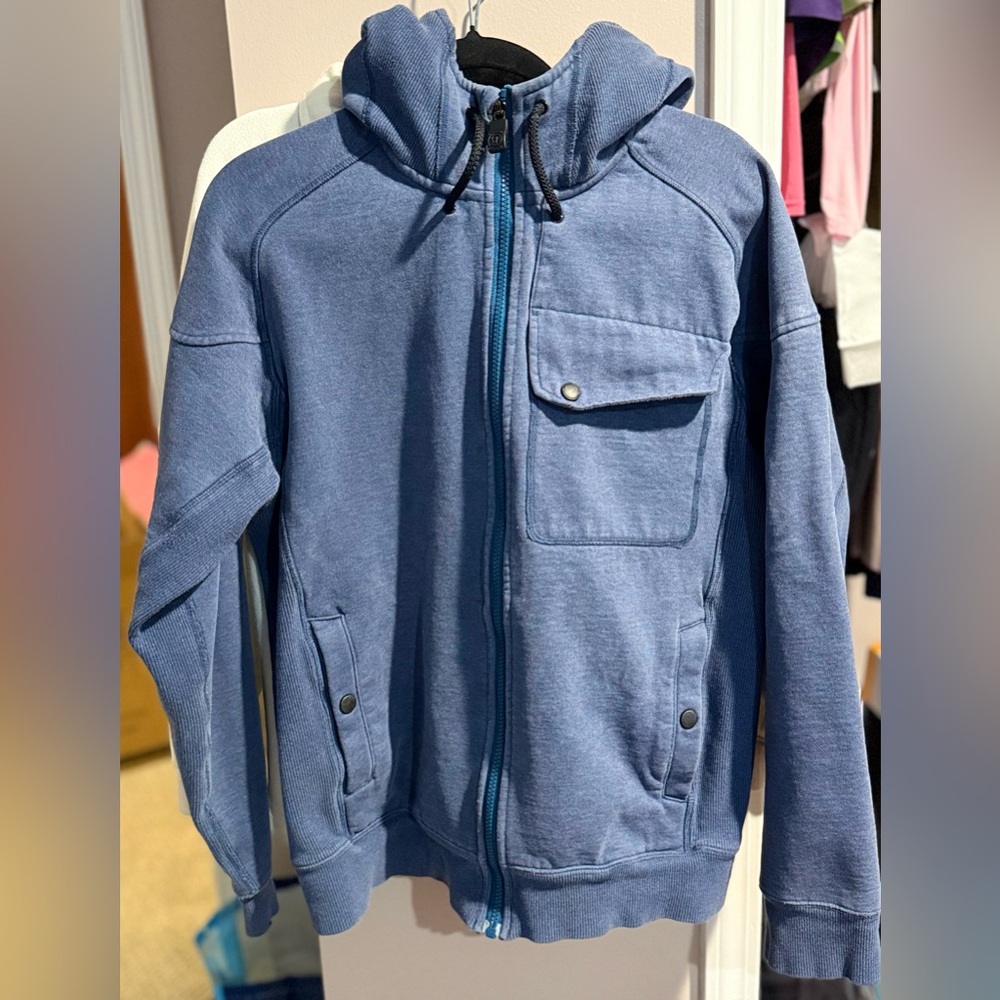 Vintage Lululemon Zip-Up Hooded Sweatshirt in Dusty Blue